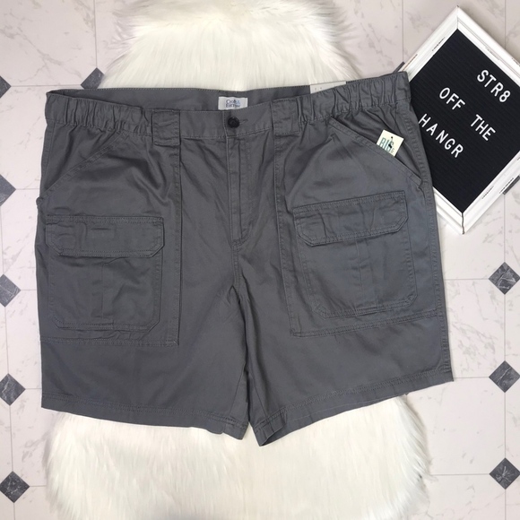 NWT croft & barrow side-elastic cargo shorts sz 48 - Picture 1 of 4